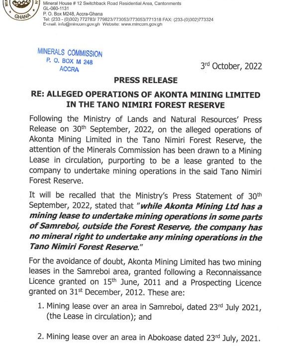 Alleged Operations of Akonta Mining Ltd