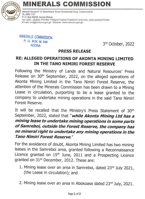 Alleged Operations of Akonta Mining Ltd