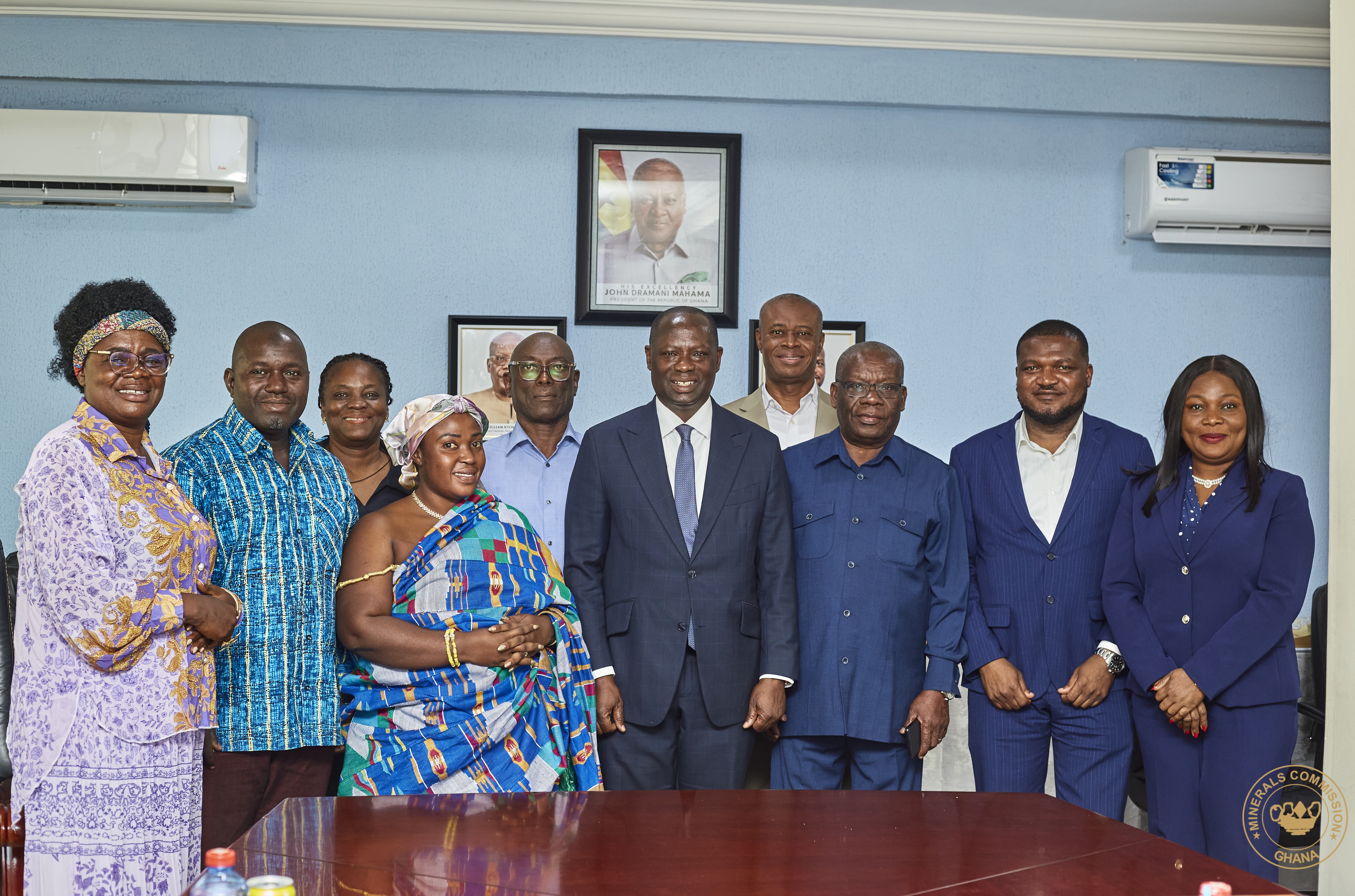 Lands Minister Pays Visit to Minerals Commission Board