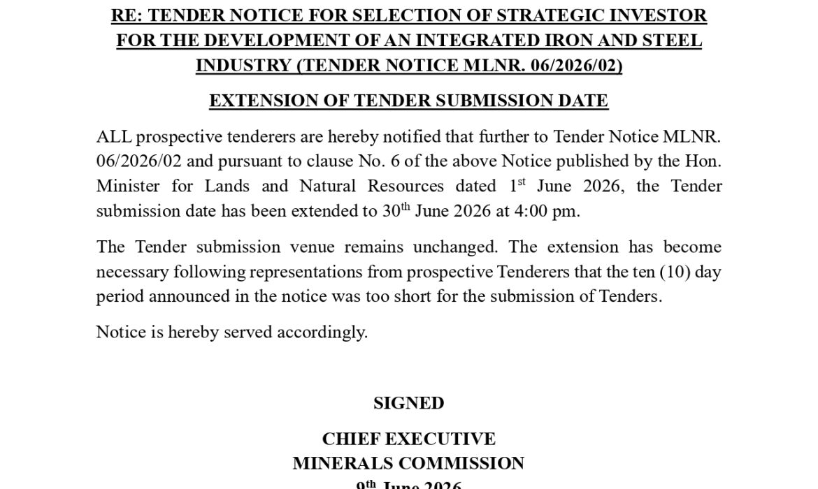 Extension of Tender submission date